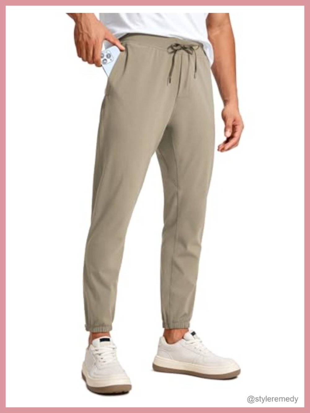 4-Way Stretch Athletic Joggers 28" with Zipper Pockets
